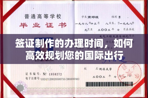 长武签证制作的办理时间，如何高效规划您的国际出行