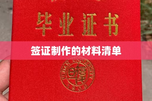 双塔签证制作的材料清单