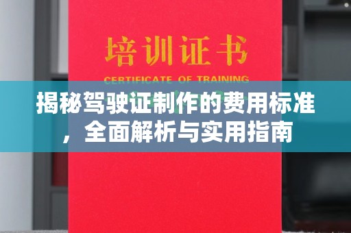 广南揭秘驾驶证制作的费用标准，全面解析与实用指南